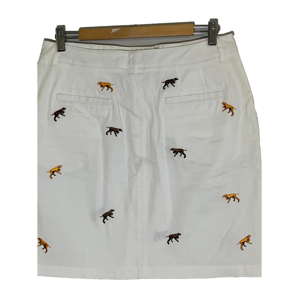 Colorful Dog Embroidery Mini Skirt 12 Classic Preppy Retro Mod Playful Chic 90s‎